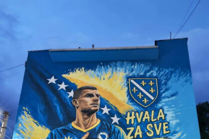 Brezanska razglednica za Svjetsko prvenstvo: Mural Edina Džeke privlači pažnju