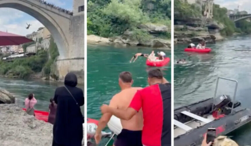 UZNEMIRUJUĆI SNIMAK Pogledajte dramatično spašavanje muškarca koji je nakon skoka sa Starog mosta nestao pod vodom