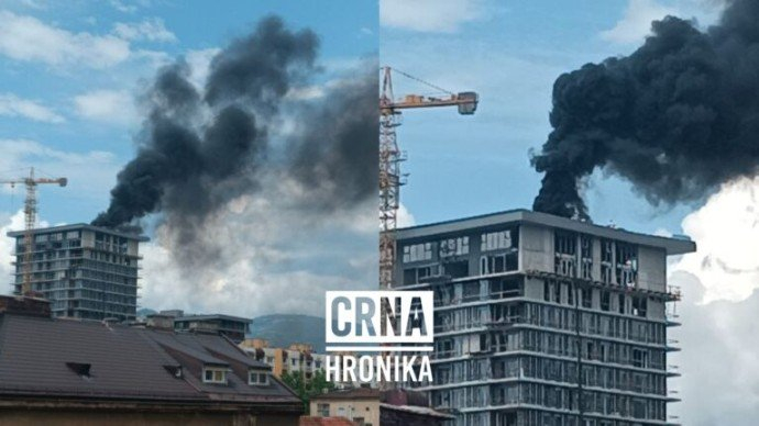 Crni dim uznemirio građane: Požar na gradilištu na Dolac Malti brzo ugašen