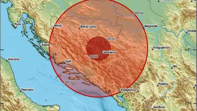 Zemljotres jačine 3,1 stepen probudio Sarajlije