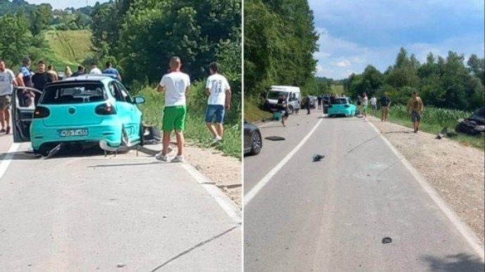 Težak udes u Gradačcu: Sudarilo se pet automobila, dvoje povrijeđeno