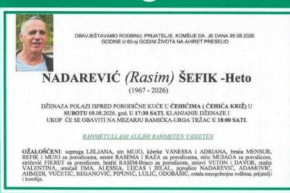 Poznat termin dženaze Šefiku Nadareviću kojeg je ubio komšija