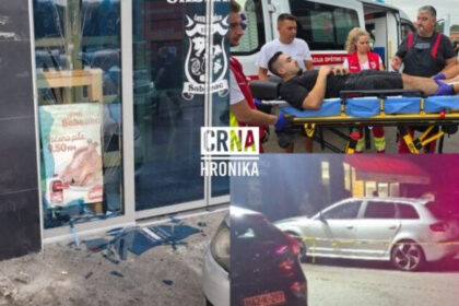 Maloljetnik bez dozvole Audijem uletio u pekaru u Podlugovima, teško povrijeđen mladić koji je čekao autobus