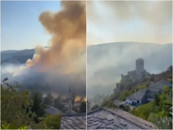 Požar u blizini Počitelja, ugrožen i Stari grad
