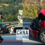 Udes na autocesti kod Kaknja: Potpuno obustavljen saobraćaj, dvije osobe povrijeđene