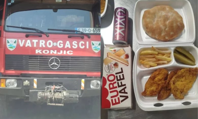 Divan gest | Mostarci pripremili hranu za vatrogasce iz Konjica: Hvala što čuvate naše ljude
