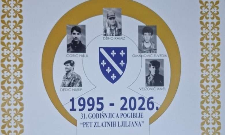 U nedjelju obilježavanje 31. godišnjice pogibije pet Zlatnih ljiljana u Mostaru