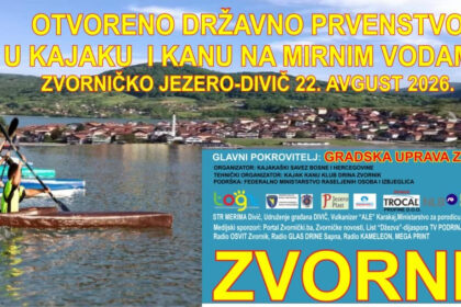 Zvorničko jezero domaćin velikog kajakaškog spektakla: U Divič stižu klubovi iz cijele BiH i Srbije