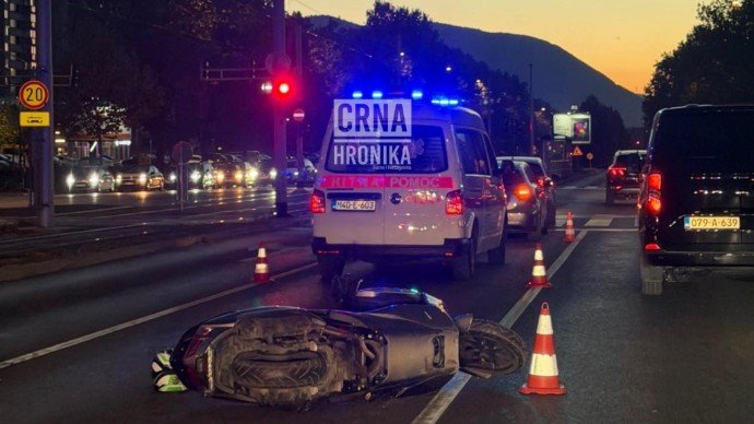 Nova nesreća u Sarajevu: Ponovo oboren motociklista, ekipe Hitne pomoći i MUP-a KS na terenu