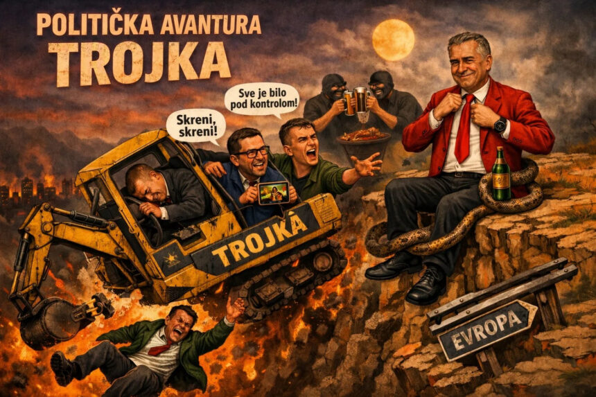 Vozaču se slošilo, bager sletio niz liticu: Crvenom putniku poskok poštedio život!